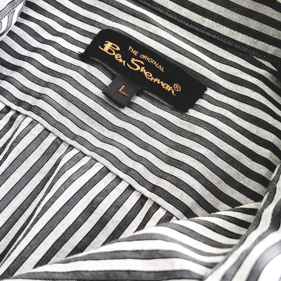 BEN SHERMAN BUTTON-DOWN SHIRT - 05 BLACK - Picture 5 of 8